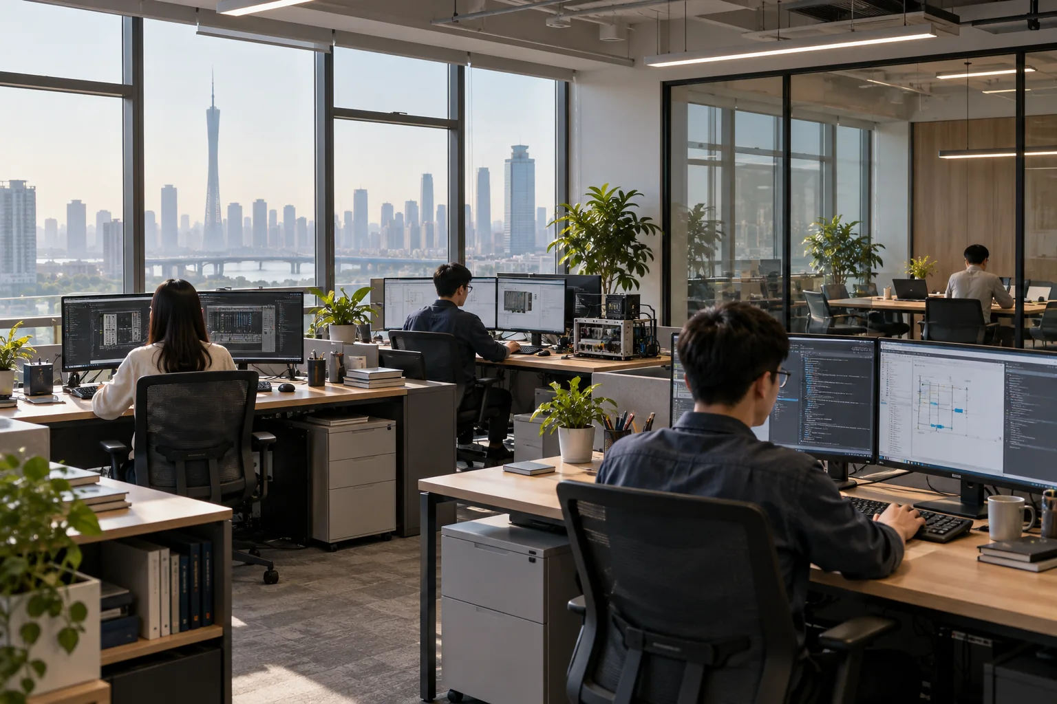 软件研发办公场景 · AI 生成